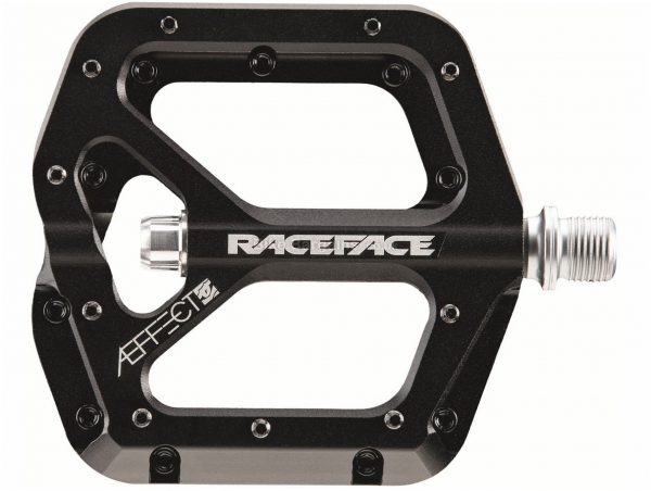 Race Face AEffect Flat Pedals Flat, MTB, 375g, Alloy, Steel, Black, Blue, Red, 9/16"