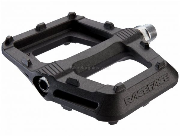 Race Face Ride Flat Pedals Flat, MTB, 320g, Steel, Composite, Black, Blue, Green, Orange, Red, Pink, Purple, Red, 9/16"