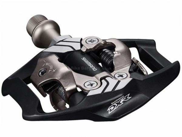 Shimano DXR MX70 Pedals Flat, Clipless, MTB, 414g, Alloy, Steel, Black, Silver, 9/16"
