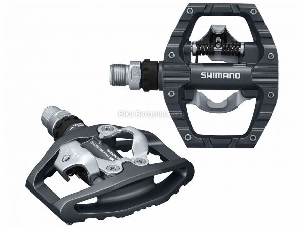 Shimano EH500 SPD Pedals Flat, Clipless, MTB, 383g, Alloy, Steel, Grey, 9/16"