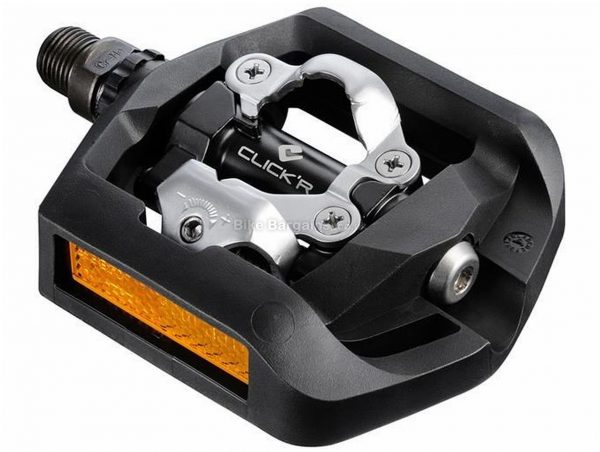 Shimano T421 Click'R Pedals Flat, Clipless, Road, MTB, 423g, Resin, Steel, Black, Silver, 9/16"