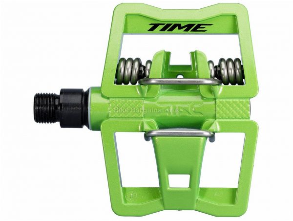 Time ATAC Link Pedals Flat, Clipless, MTB, 348g, Steel, Composite, Green, 9/16"