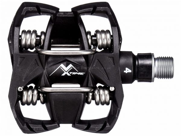 Time Atac MX4 MTB Pedals Clipless, MTB, 437g, Steel, Composite, Black, Silver, 9/16"