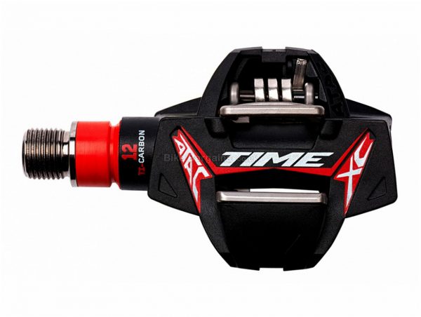 Time Atac XC12 MTB Pedals Clipless, MTB, 248g, Carbon, Steel, Black, Red, 9/16"