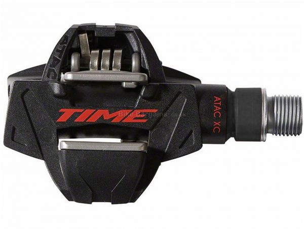 Time Atac XC8 MTB Pedals Clipless, MTB, 286g, Carbon, Steel, Black, Red, 9/16"