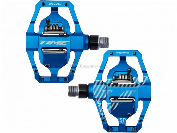 Time Speciale 12 Pedals Flat, Clipless, MTB, 404g, Alloy, Steel, Blue, Grey, Red, 9/16"