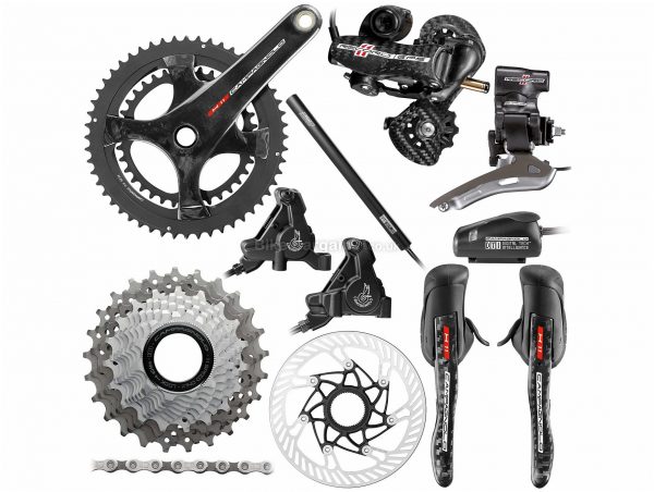 Campagnolo Record EPS 11 Speed Hydraulic Disc Groupset 175mm, Double, 11 Speed, Carbon, Alloy, Black, Silver