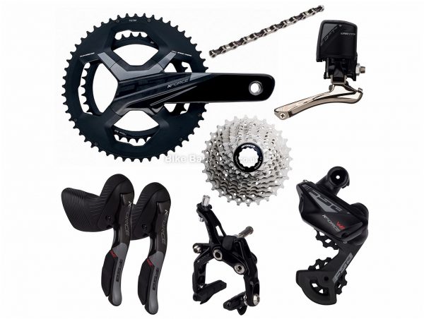 FSA K-Force WE Electronic 11 Speed Groupset 172.5mm, Double, 11 Speed, Alloy, Black, Silver