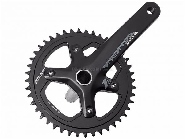 Miche Graff One 11 Speed Chainset 170mm, 172.5mm, Single, 11 Speed, Alloy, 733g, Black