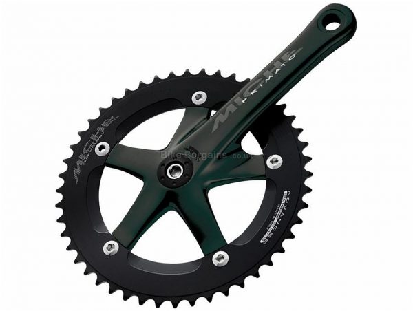 Miche Primato Advanced Track Chainset 172.5mm, 175mm, Single, Singlespeed, Alloy, 600g, Black