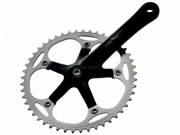 Miche Xpress Track Chainset 170mm, Single, Singlespeed, Alloy, 577g, Black, Silver