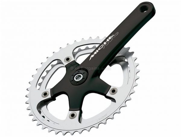 Miche Young 8 9 10 Speed Chainset 160mm, 165mm, Double, 8 Speed, 9 Speed, 10 Speed, Alloy, 520g, Black, Silver