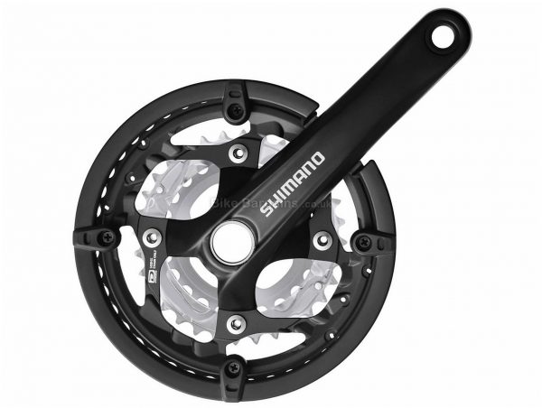 Shimano T551 10 Speed Triple Chainset 170mm, 175mm, Triple, 10 Speed, Alloy, 982g, Black, Silver