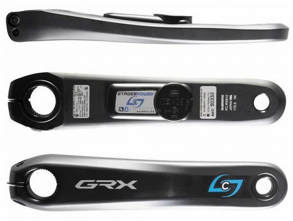 Stages Shimano GRX RX810 Left Crank Power Meter 170mm, 172.5mm, 175mm, Left Crank, Alloy, Grey, 15g extra