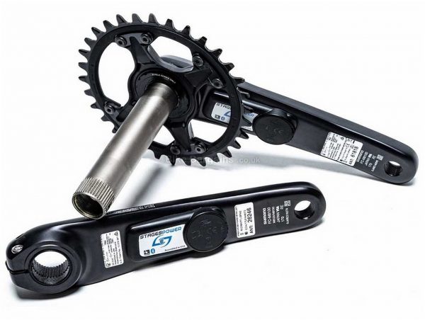 Stages Shimano XT M8100 Left Crank Power Meter 170mm, 175mm, Left Crank, Alloy, Black, Silver, 15g extra