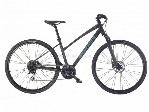 Bianchi C-Sport Cross 2.5 Dama Ladies Alloy City Bike 2019 43cm, Grey, 700c, Hardtail, 8 Speed, Disc, Triple Chainring