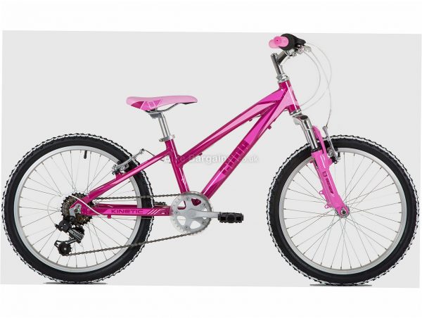Cuda Kinetic 20" Alloy Kids Mountain Bike One Size, Pink, Alloy, 20", Caliper Brakes, Hardtail, 6 Speed, 11.9kg