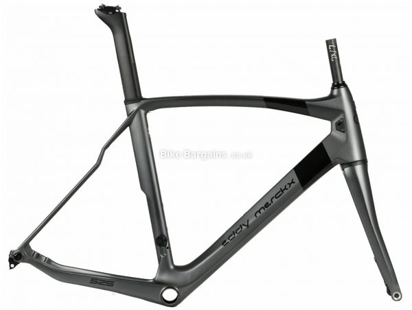 Eddy Merckx EM525 Endurance Disc Carbon Road Frame 2019 M, Grey, Black - Chipped Paint - Carbon, 700c, Disc