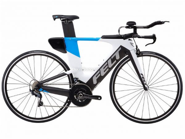 Felt IA14 TT Carbon Road Bike 2019 54cm, Black, White, Blue, Carbon, 700c, 11 Speed, Double Chainring, Caliper Brakes