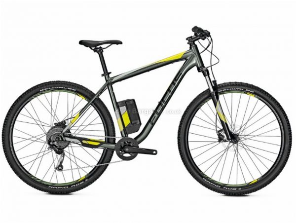 Focus Whistler2 3.9 Hardtail Alloy Electric Bike 2019 S, Grey, Yellow, 27.5", Alloy, 9 Speed, Single Chainring, Disc