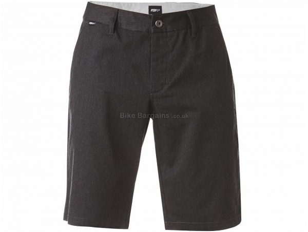 Fox Clothing Essex Pinstripe Shorts 28", Grey, Black