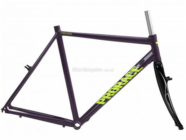 Prorace Cross Alu Calipers Alloy Cyclocross Frame 52cm, Purple, Yellow, Alloy, 700c, Caliper Brakes