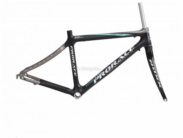 Prorace Metis Calipers Carbon Road Frame XL, Grey, White, Red, Carbon, 700c, Caliper Brakes