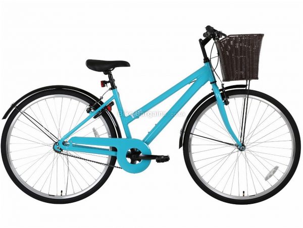 Rutland Cycling Ladies City Hybrid Bike 2020 17", Blue, Alloy, Single Speed, Calipers, 700c