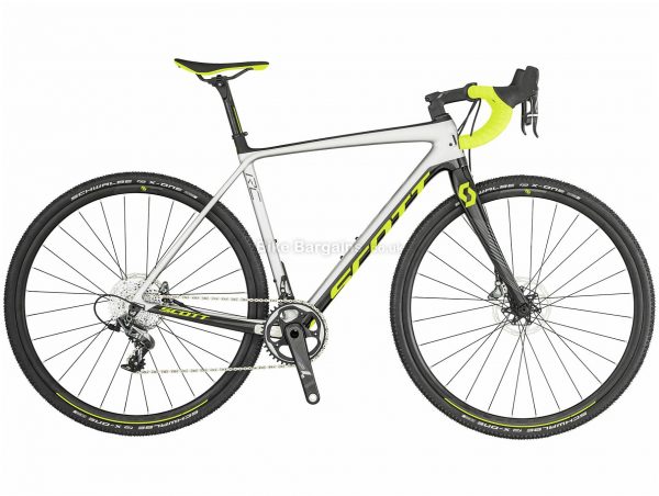 Scott Addict CX RC Disc Carbon Cyclocross Bike 2019 49cm, Silver, Yellow, Black, Carbon, 11 Speed, Disc, Single Chainring, 8kg