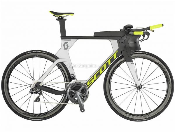 Scott Plasma RC Triathlon Carbon Road Bike 2019 51cm, Grey, Black, Yellow, Carbon, 11 Speed, Caliper Brakes, Double Chainring, 9kg