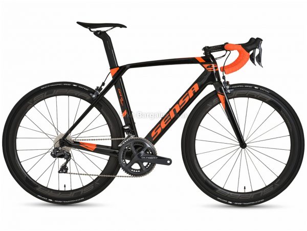 Sensa Giulia Evo Kanjers Ultegra Carbon Road Bike 2020 55cm, Black, Orange, 700c, Carbon, 11 speed, Caliper Brakes, Double Chainring