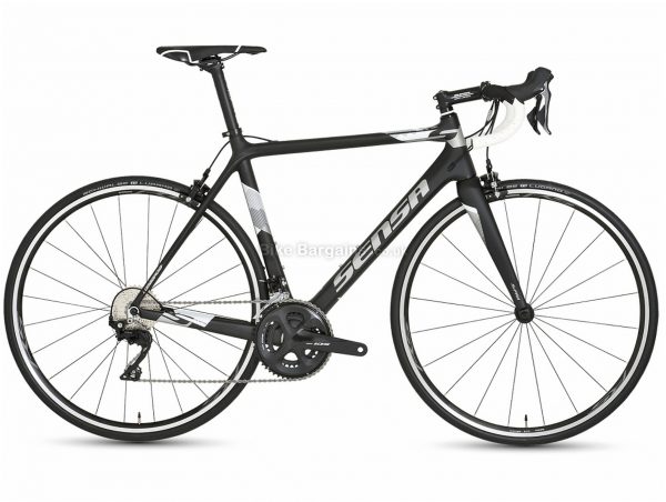 Sensa Lombardia 105 Carbon Road Bike 2020 58cm, Black, White, Grey, 700c, Carbon, 11 Speed, Double Chainring, Caliper Brakes