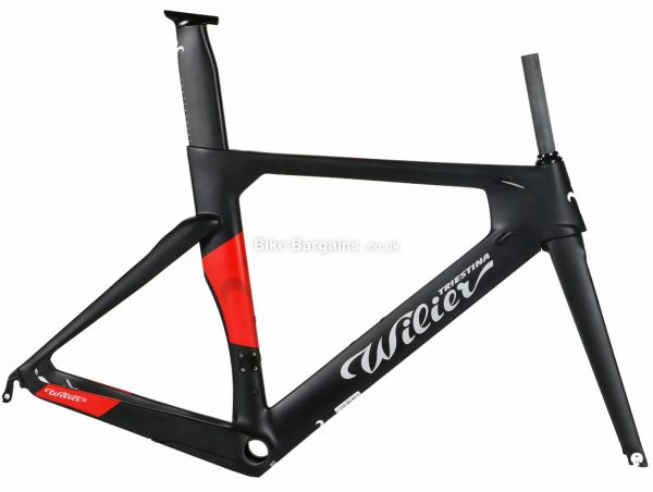 Wilier Crono TT Calipers Carbon Road Frame L, Black, Red, Carbon, 700c, Caliper Brakes