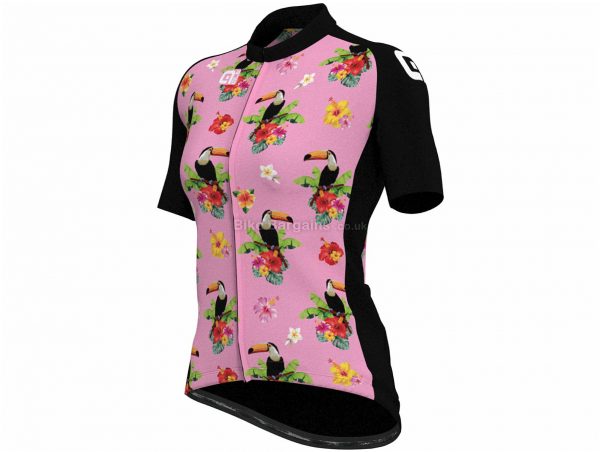 Ale Ladies Tropical Toucan Short Sleeve Jersey L, Yellow, Black, Ladies, Short Sleeve, Polyester