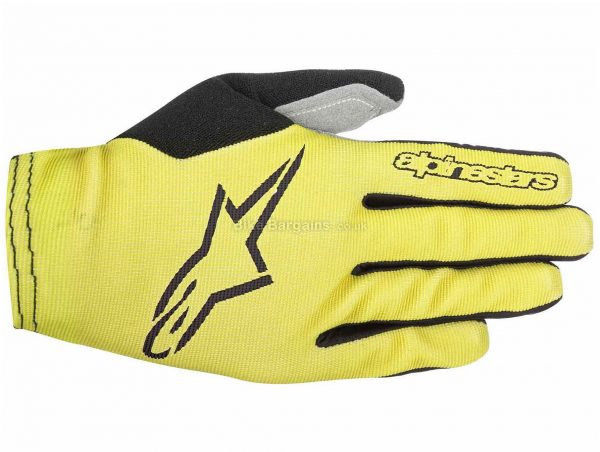Alpinestars Aero 2 Full Finger Gloves XXL, Yellow, Unisex, Full Finger, Suede, Polyester, Lycra