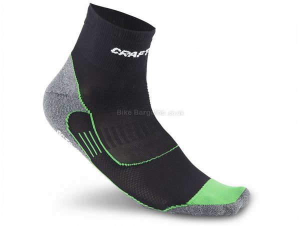 Craft Active Bike Socks S,M, Black, Green
