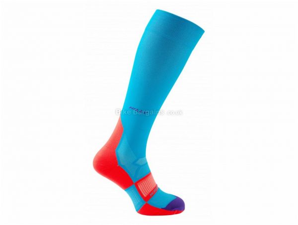 Hilly Ladies Pulse Compression Sleeve Socks S,M, Blue, Red