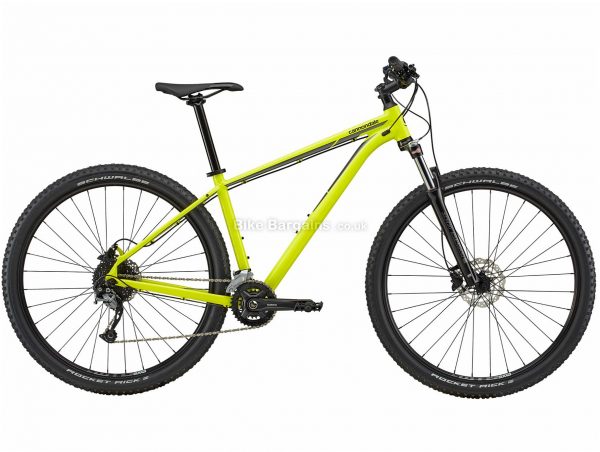 Cannondale Trail 6 Limited Alloy Mountain Bike 2020 S, Black, Yellow, Alloy Frame, Disc, 18 Speed, Double Chainring, Hardtail