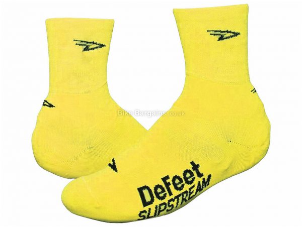 DeFeet Slipstream 4" Overshoes S,M, Yellow, Aerodynamic, Unisex, Polyamide, Elastane