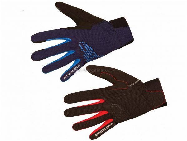 Endura Mtr 2 Gloves XXL, Black, Breathable, Lightweight Knuckle Protector, Full Finger, Men's, Synthetic Leather