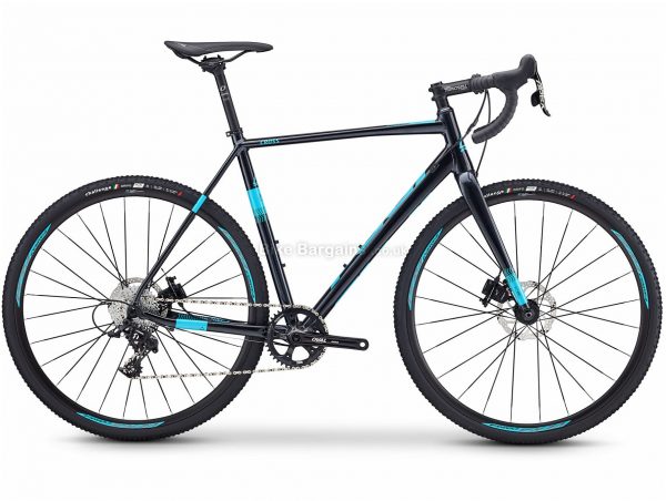 Fuji Cross 1.3 Alloy Cyclocross Bike 2019 52cm, Black, Turquoise, Alloy Frame, 700c, 11 Speed, Single Chainring, Disc Brake