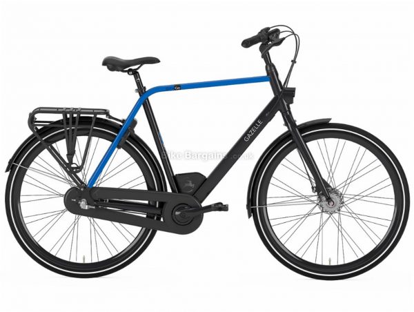 Gazelle CityGo C3 Crossbar Alloy City Bike 2020 49cm, Black, Blue, Alloy Frame, 3 Speed, Disc Brakes, 700c Wheels, Hardtail, 18.6kg