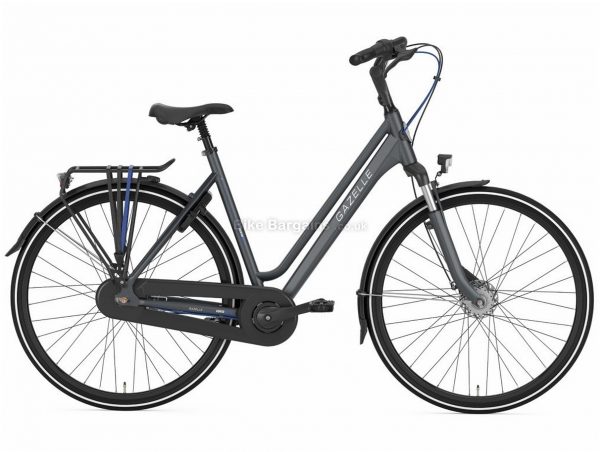 Gazelle Vento C7 Lowstep Ladies Alloy City Bike 2020 46cm, Grey, Alloy Frame, 7 Speed, Disc Brakes, 700c Wheels, Hardtail