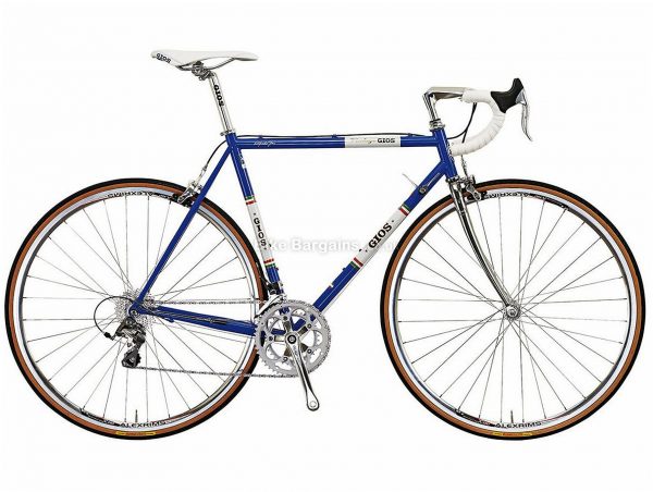Gios Vintage Tiagra Steel Road Bike 54cm, Blue, White, Steel, 700c, Caliper Brakes, 10 Speed, Double Chainring