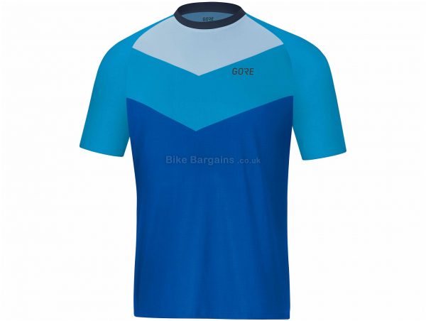 Gore C5 Trail Short Sleeve Jersey S, Turquoise, Men's, Short Sleeve, Polyester, Elastane