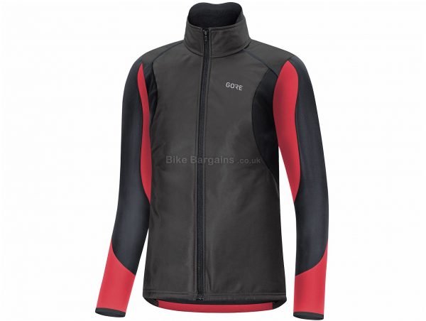 Gore Ladies C5 Gore-Tex Infinium Soft Lined Thermo Jacket 34, Black, Red, Ladies, Long Sleeve, Polyester