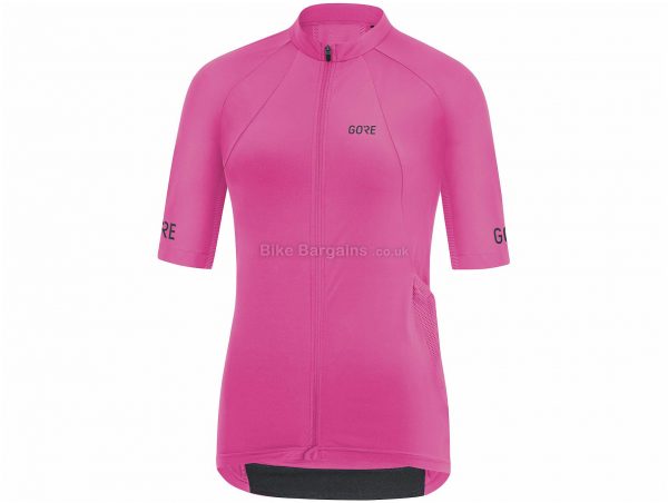 Gore Ladies C7 Pro Short Sleeve Jersey XL, Grey, Pink, Ladies, Short Sleeve, Polyamide, Elastane