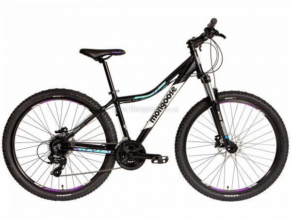 Mongoose Boundary 3 Ladies Alloy Mountain Bike 2020 S,M,L, Black, Alloy Frame, Disc, 24 Speed, Triple Chainring, Hardtail