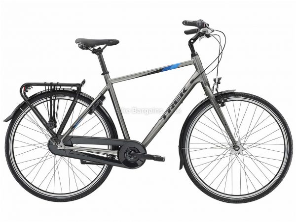 Trek L100 Alloy City Bike 2020 XL, Grey, Silver, Alloy Frame, 7 Speed, Caliper Brakes, 700c Wheels, Hardtail, 17.5kg
