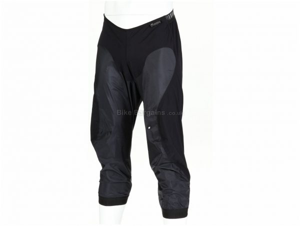 Assos hK_sturmNuss Rain Shell Half Knicker Shorts XL, Black, Water Repellent, Baggy, Men's, Polyamide, Elastane, Polyurethane